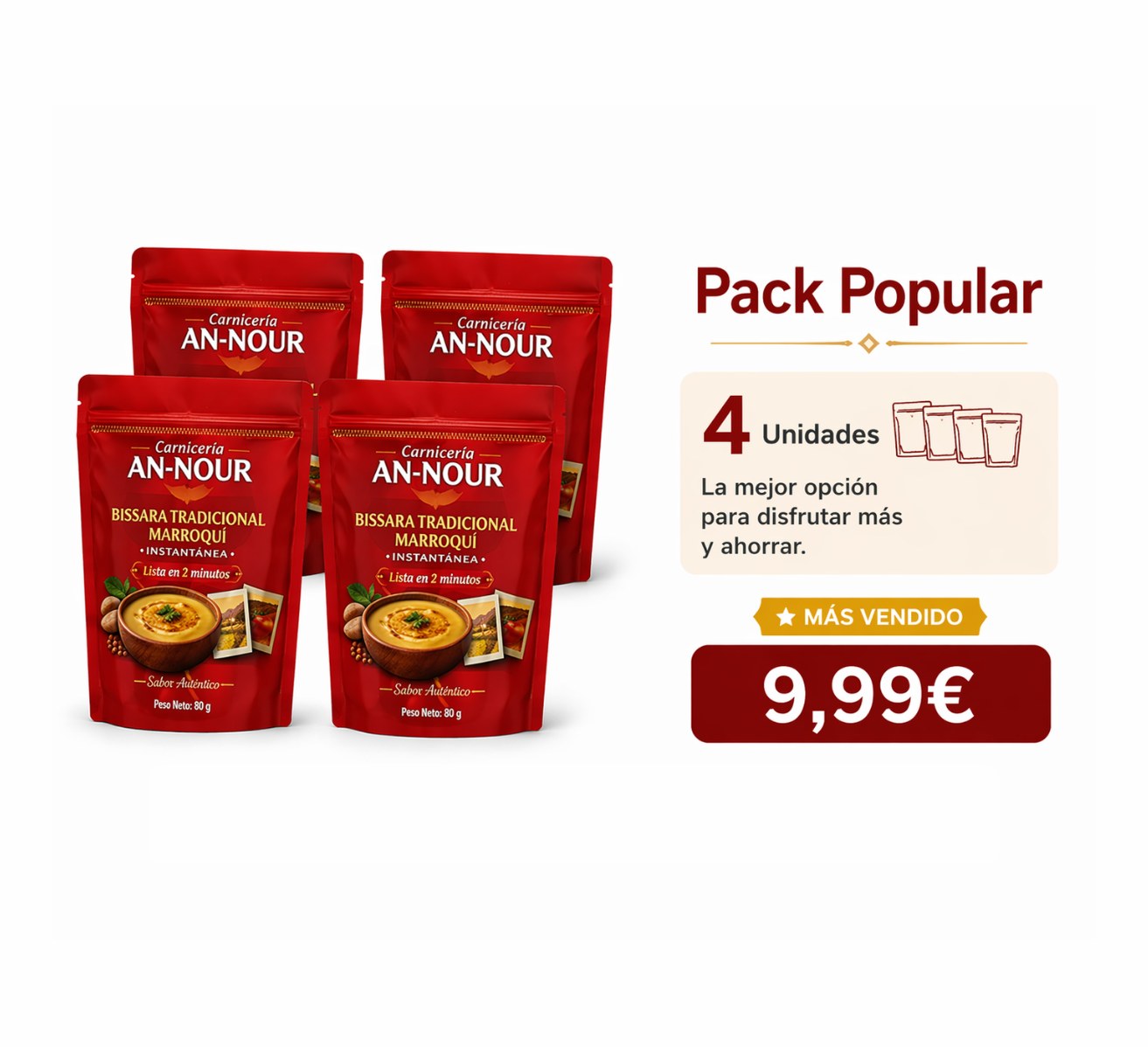 Bissara Tradicional Marroquí Instantánea – Sabor auténtico en 2 minutos | AN-NOUR