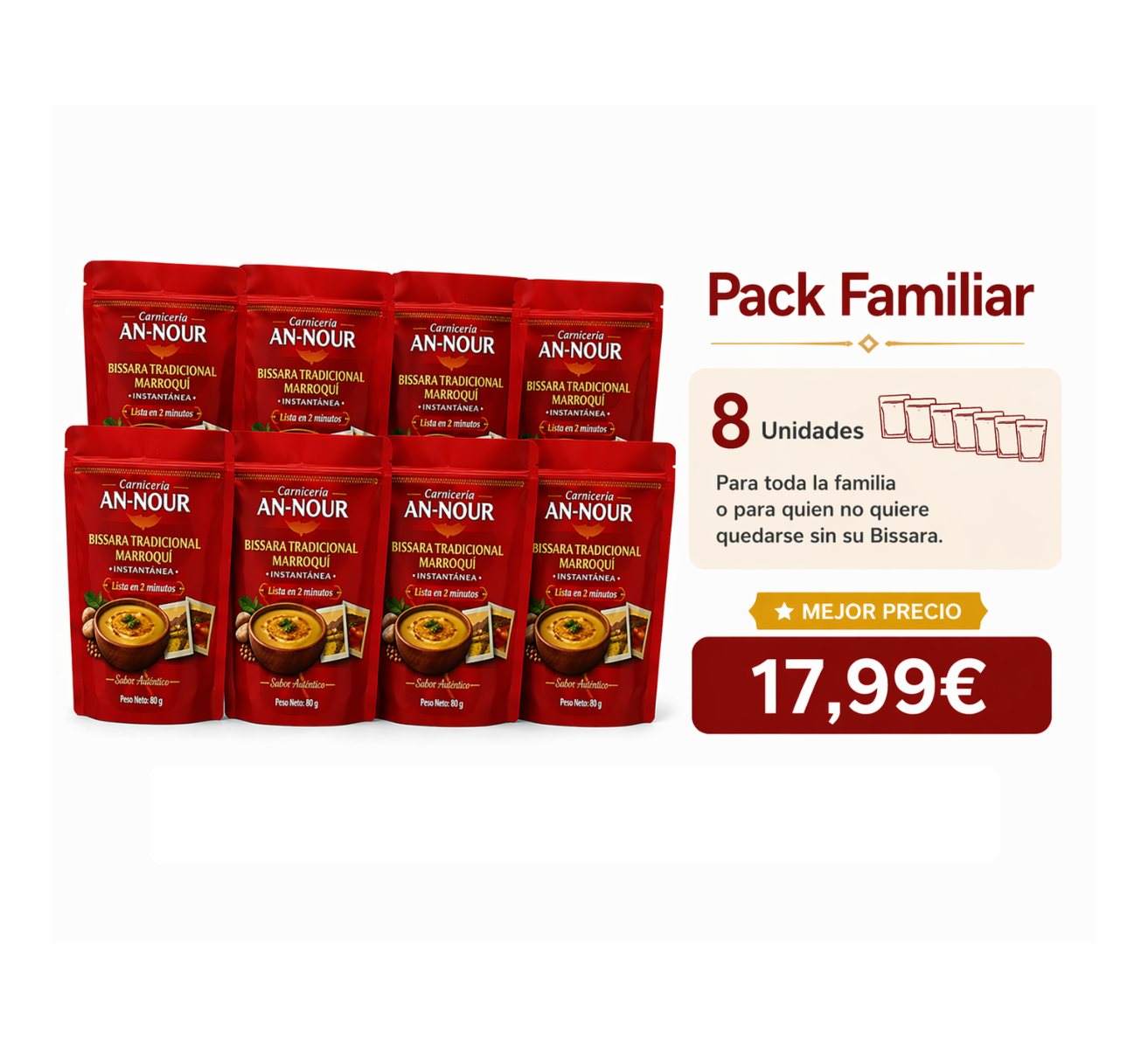 Bissara Tradicional Marroquí Instantánea – Sabor auténtico en 2 minutos | AN-NOUR