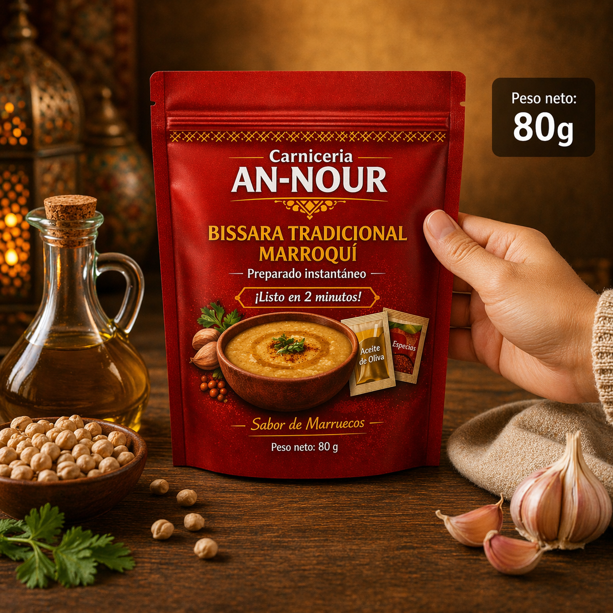 Bissara Tradicional Marroquí Instantánea – Sabor auténtico en 2 minutos | AN-NOUR