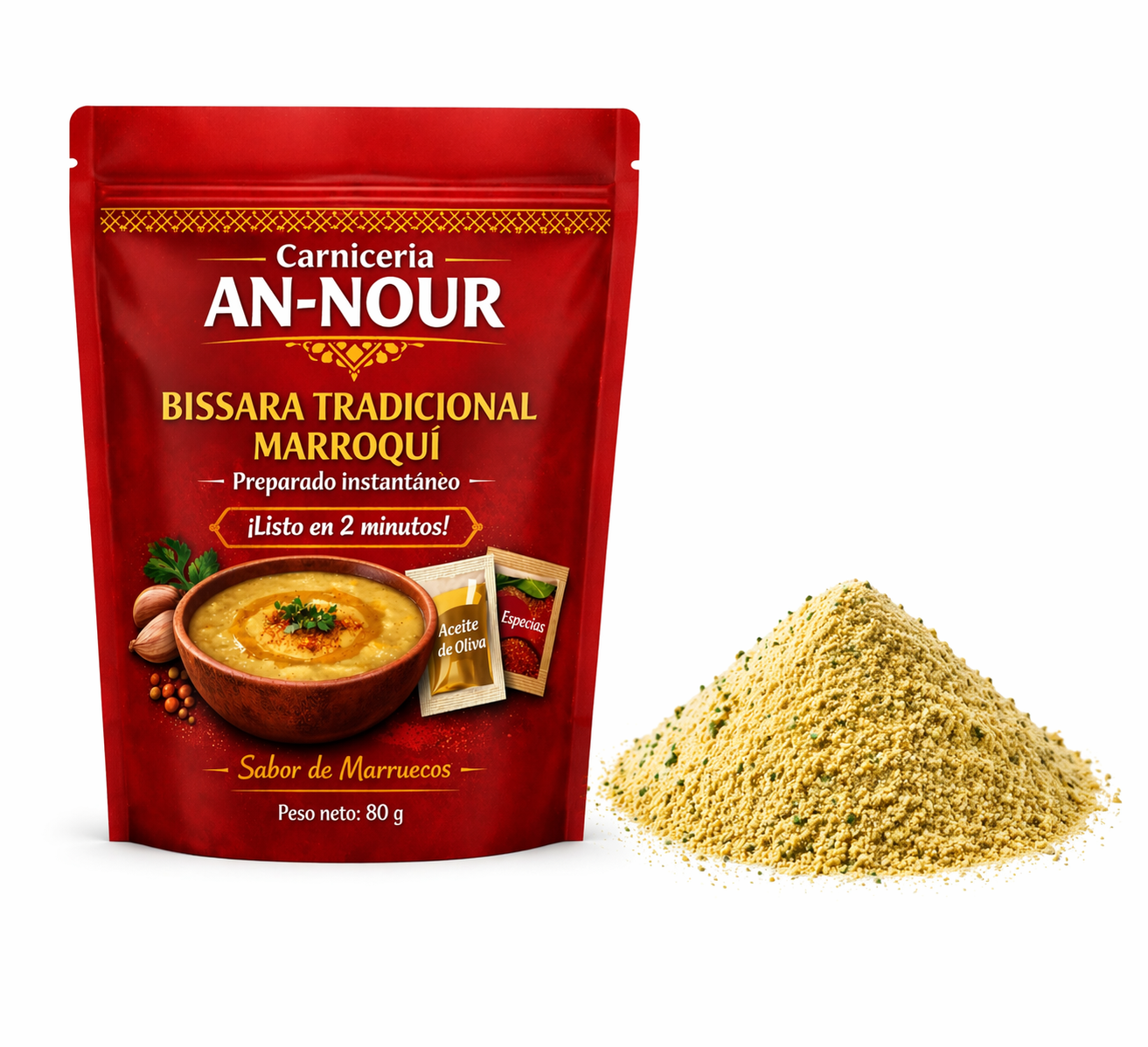 Bissara Tradicional Marroquí Instantánea – Sabor auténtico en 2 minutos | AN-NOUR