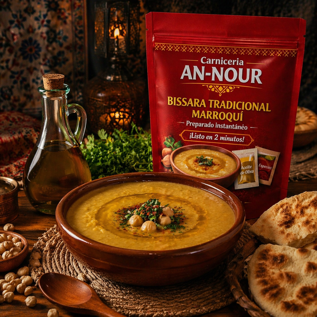 Bissara Tradicional Marroquí Instantánea – Sabor auténtico en 2 minutos | AN-NOUR